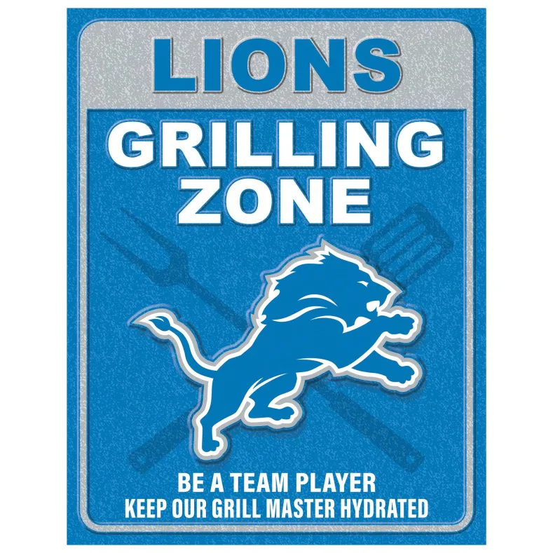NFL Grill Zone Metal Sign