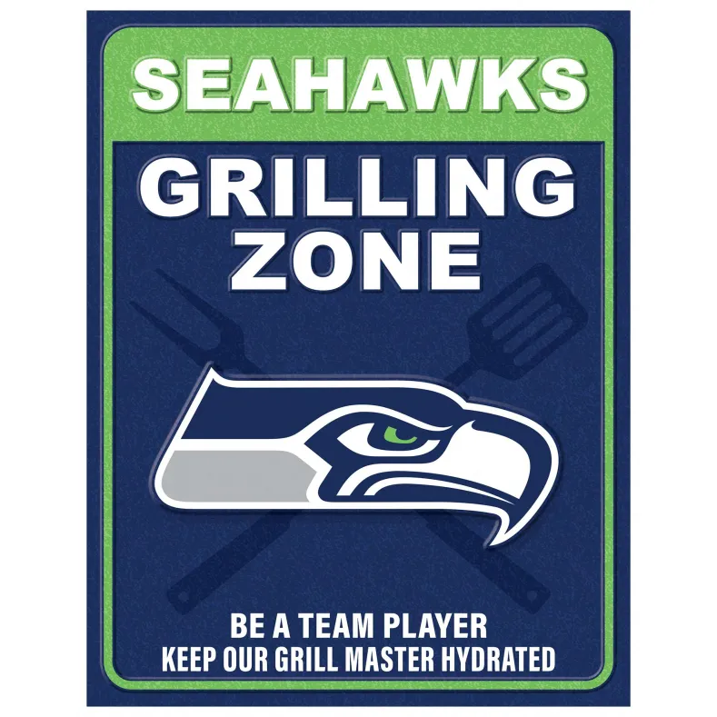 NFL Grill Zone Metal Sign