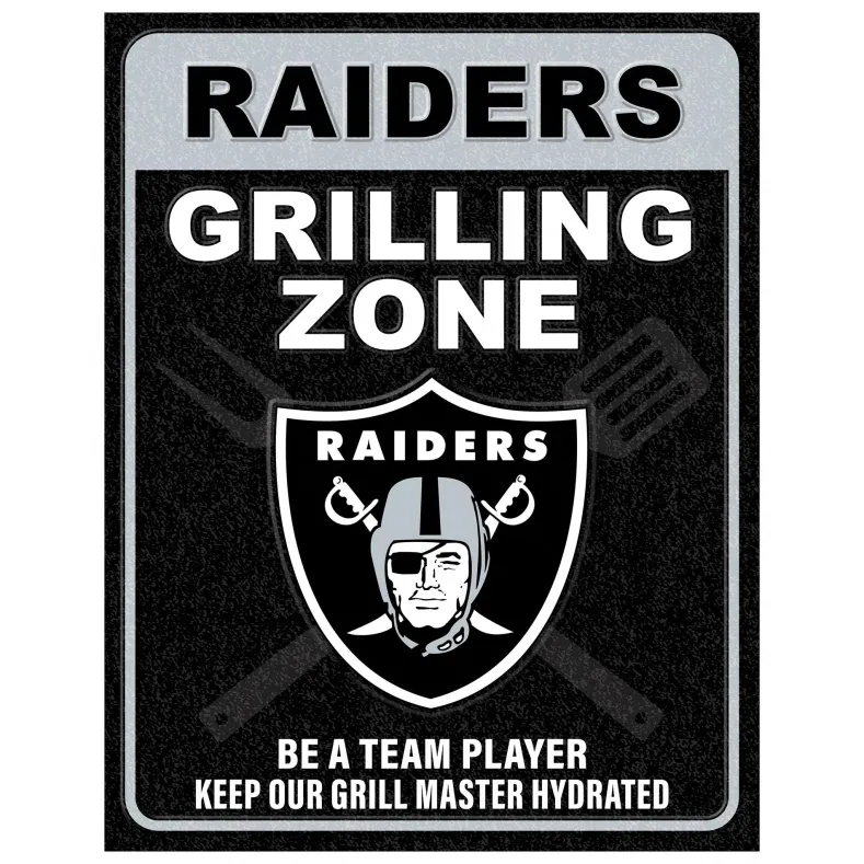 NFL Grill Zone Metal Sign