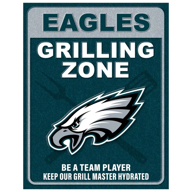 NFL Grill Zone Metal Sign