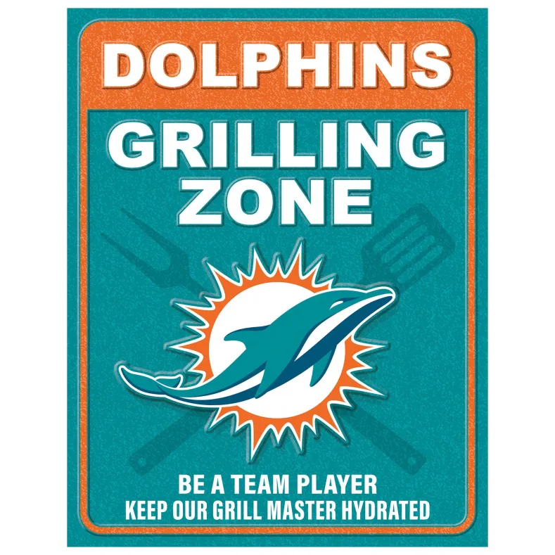 NFL Grill Zone Metal Sign