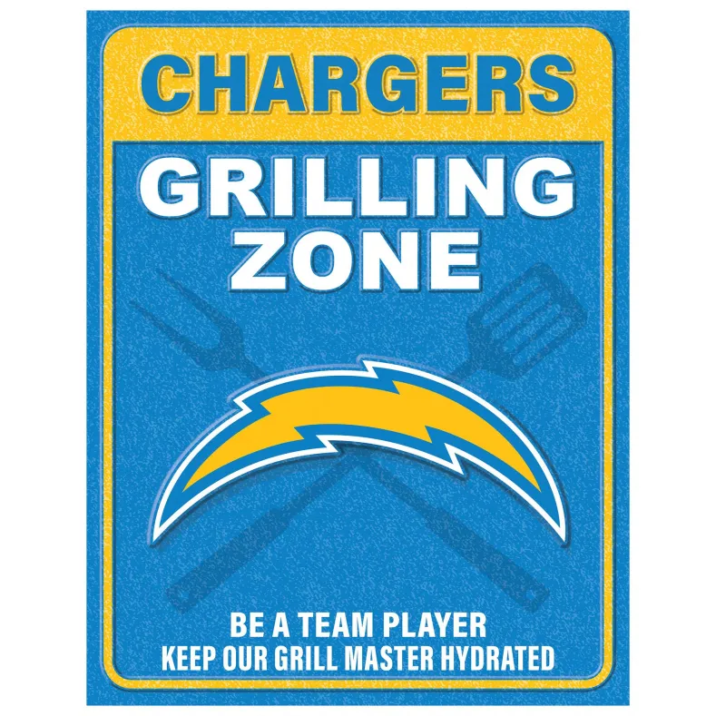 NFL Grill Zone Metal Sign