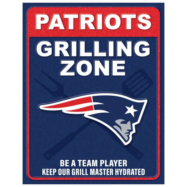 NFL Grill Zone Metal Sign