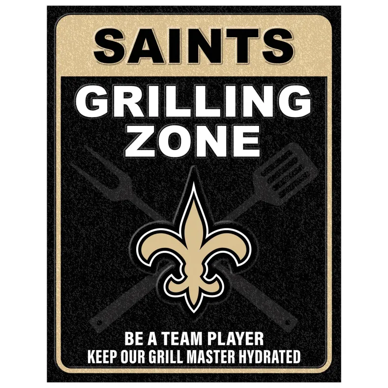 NFL Grill Zone Metal Sign