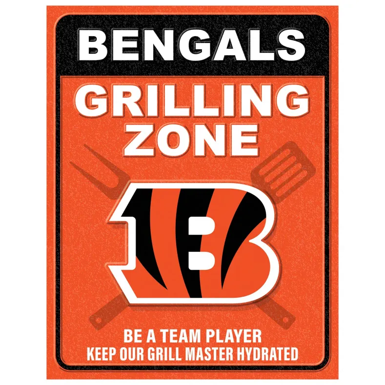 NFL Grill Zone Metal Sign