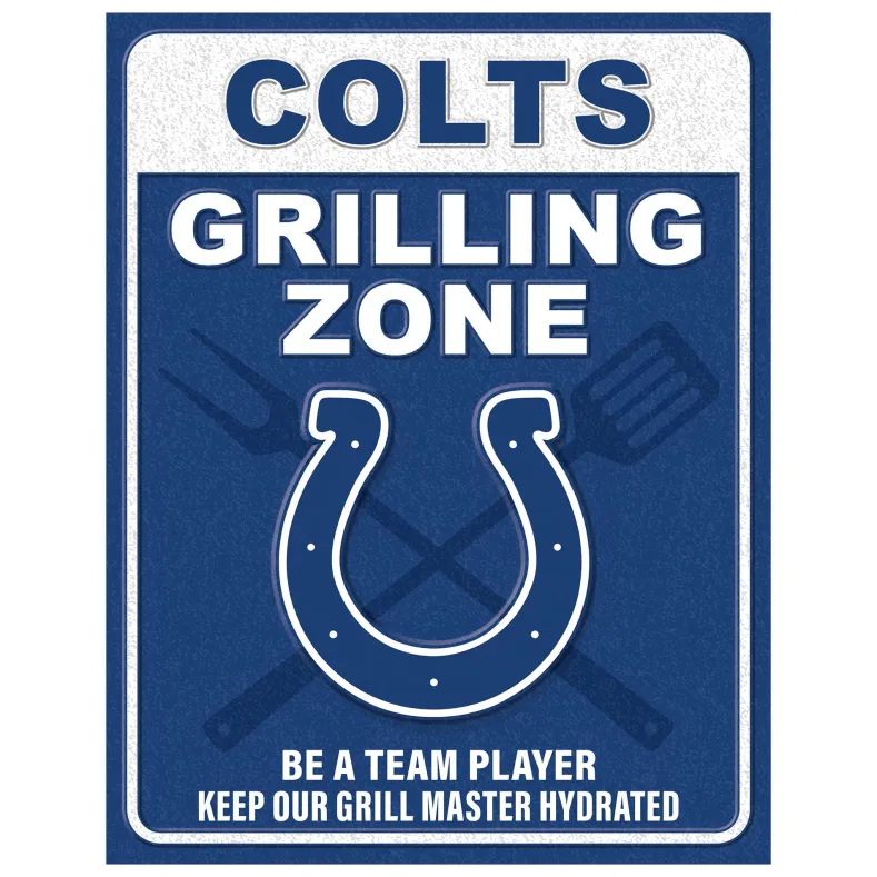 NFL Grill Zone Metal Sign