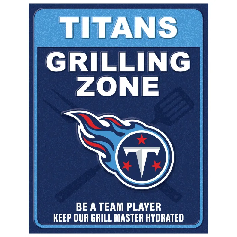NFL Grill Zone Metal Sign