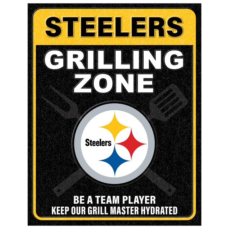 NFL Grill Zone Metal Sign
