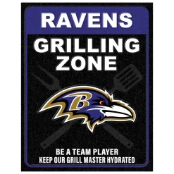 NFL Grill Zone Metal Sign