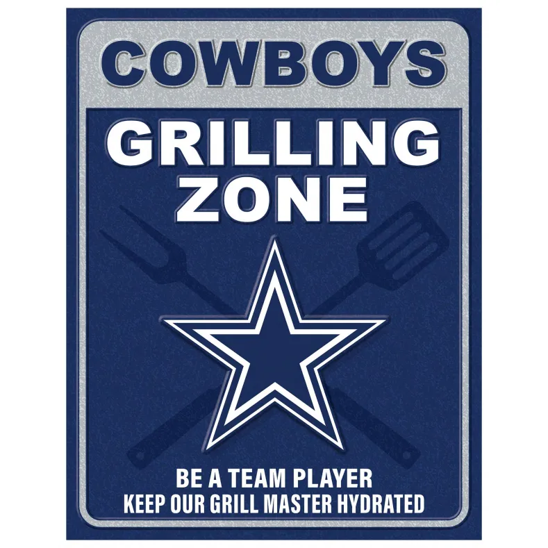 NFL Grill Zone Metal Sign