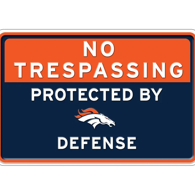 NFL No Trespassing Metal Sign