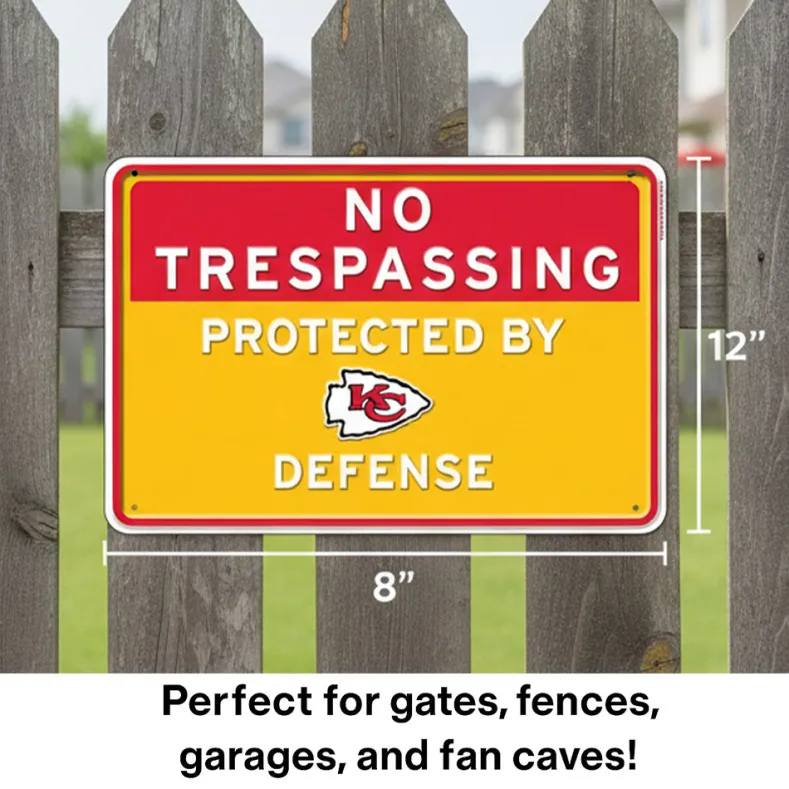 NFL No Trespassing Metal Sign