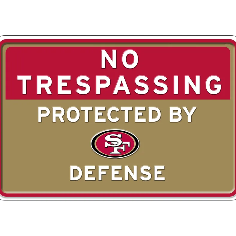NFL No Trespassing Metal Sign