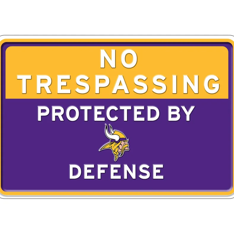 NFL No Trespassing Metal Sign