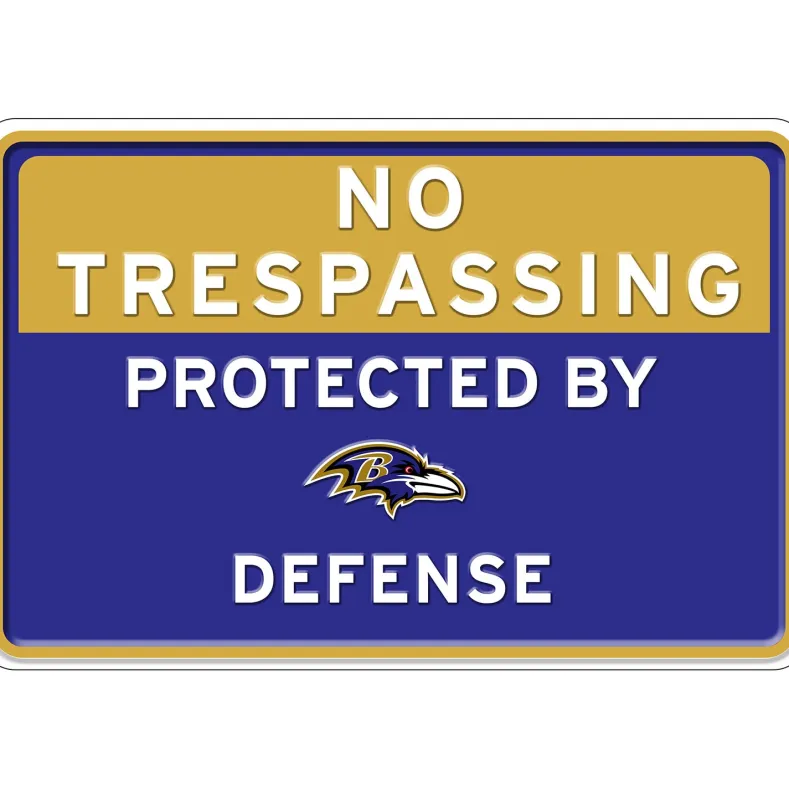 NFL No Trespassing Metal Sign