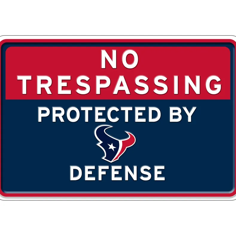 NFL No Trespassing Metal Sign