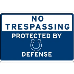 NFL No Trespassing Metal Sign