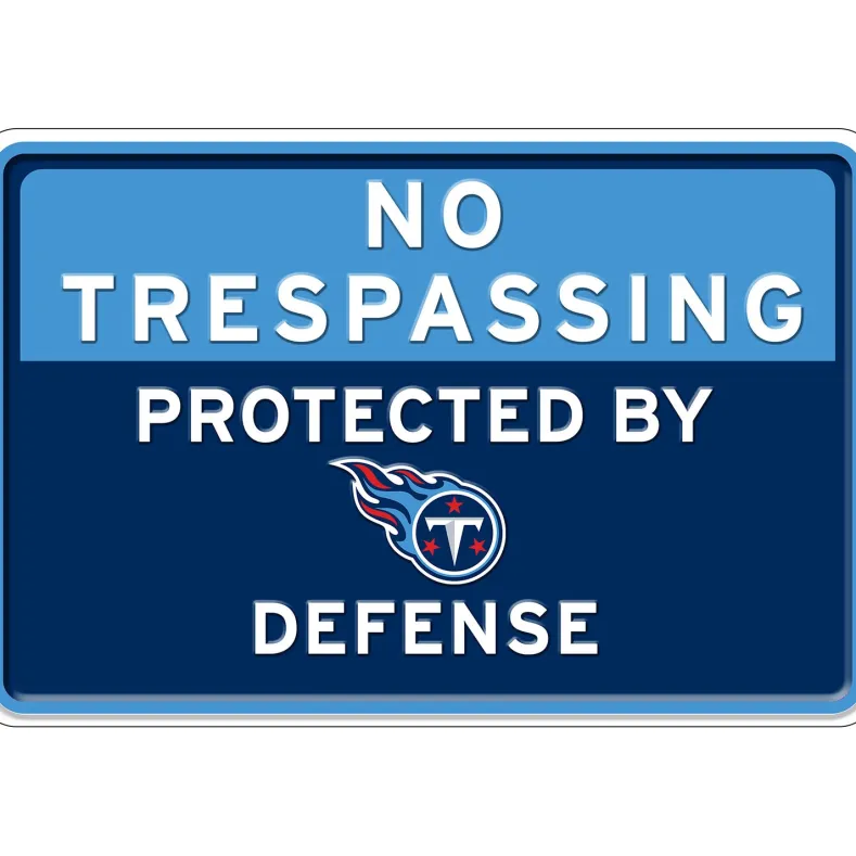 NFL No Trespassing Metal Sign