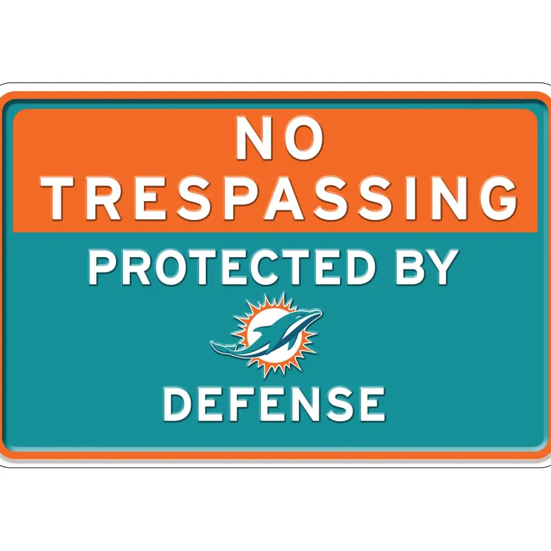 NFL No Trespassing Metal Sign
