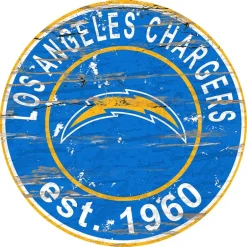 NFL Round Heritage Logo Sign 12