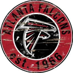 NFL Round Heritage Logo Sign 12