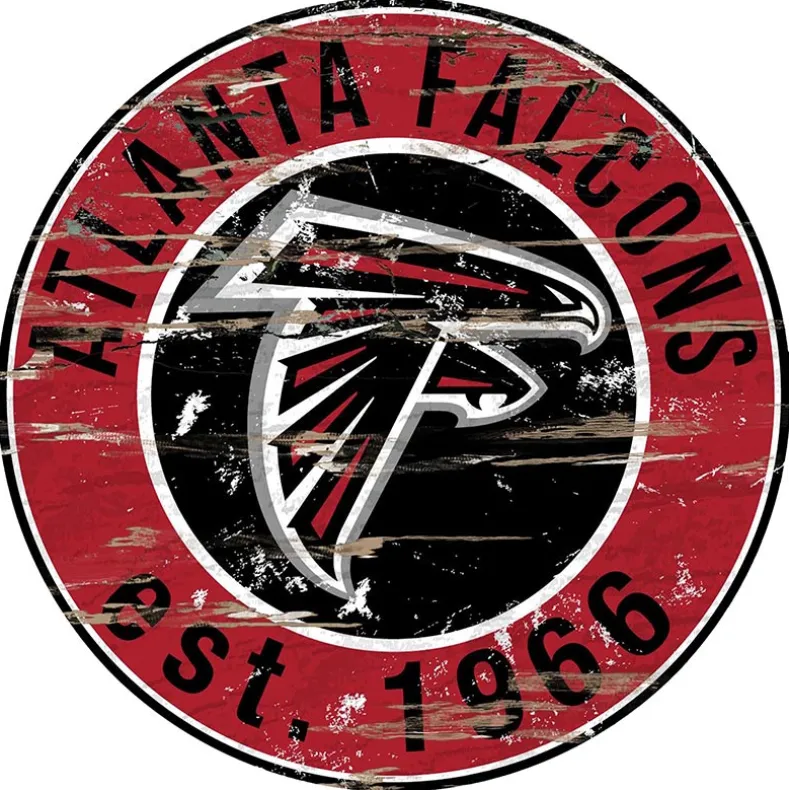 NFL Round Heritage Logo Sign 12"