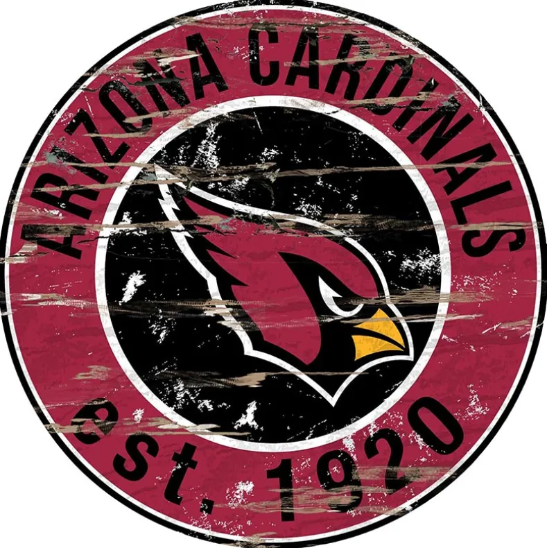 NFL Round Heritage Logo Sign 12"