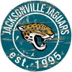 NFL Round Heritage Logo Sign 12