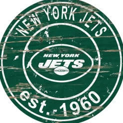 NFL Round Heritage Logo Sign 12