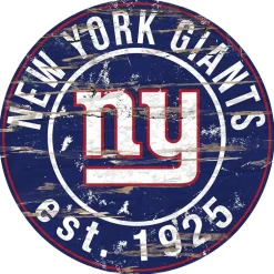NFL Round Heritage Logo Sign 12