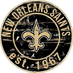 NFL Round Heritage Logo Sign 12