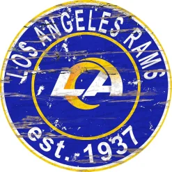 NFL Round Heritage Logo Sign 12