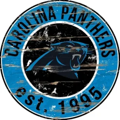 NFL Round Heritage Logo Sign 12