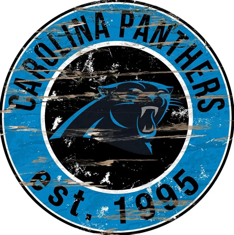 NFL Round Heritage Logo Sign 12"