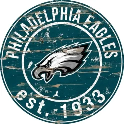 NFL Round Heritage Logo Sign 12