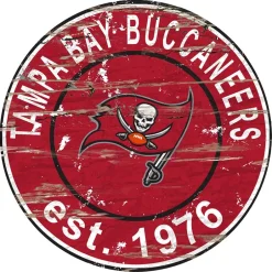 NFL Round Heritage Logo Sign 12