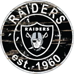 NFL Round Heritage Logo Sign 12