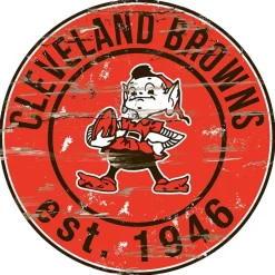 NFL Round Heritage Logo Sign 12
