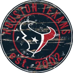 NFL Round Heritage Logo Sign 12
