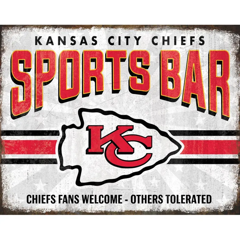 NFL Sports Bar Metal Sign