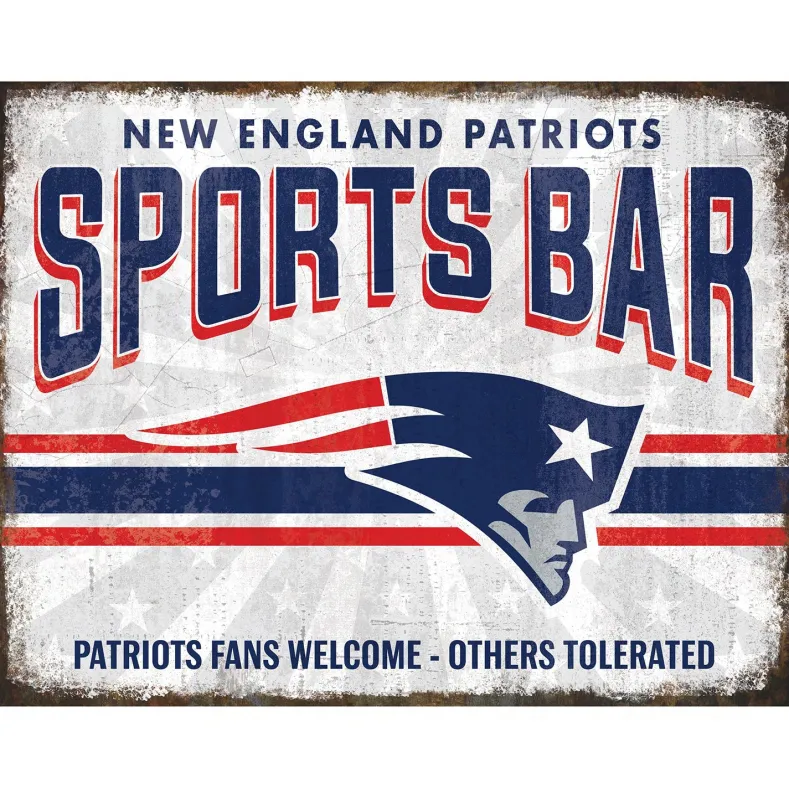 NFL Sports Bar Metal Sign