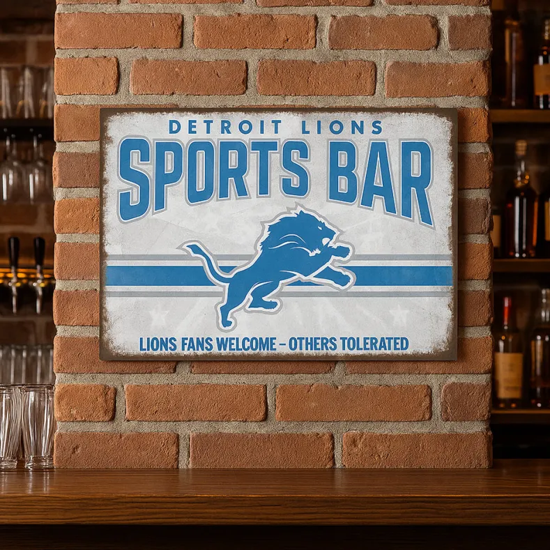 NFL Sports Bar Metal Sign