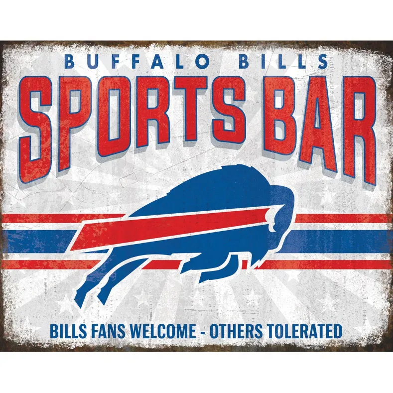 NFL Sports Bar Metal Sign