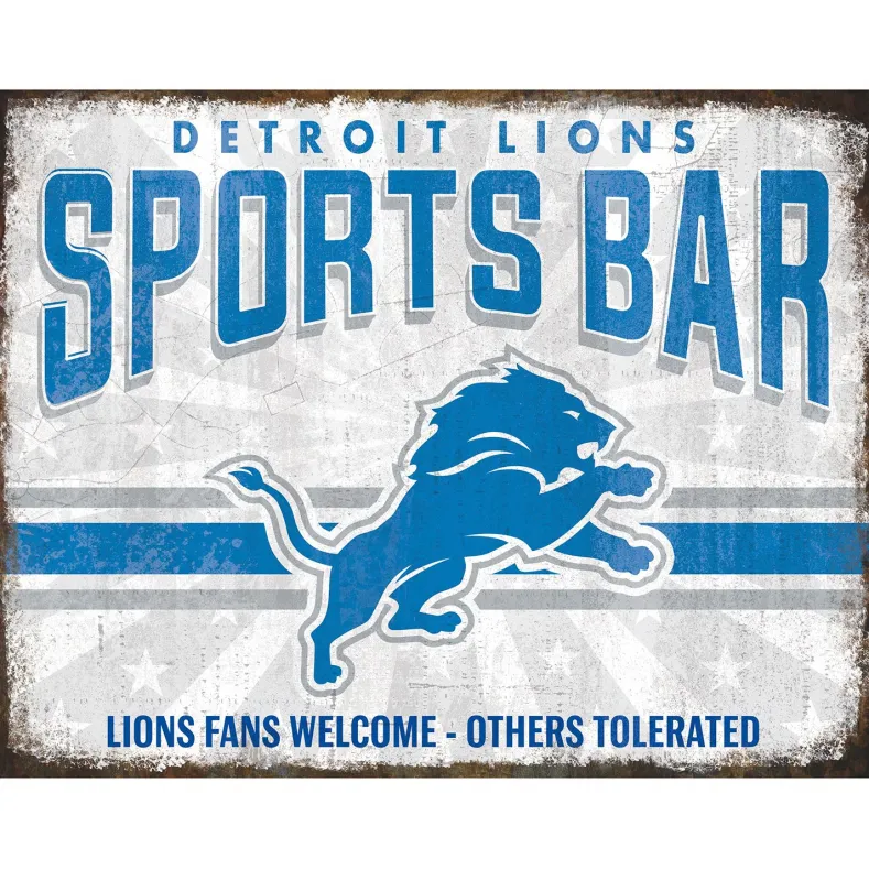 NFL Sports Bar Metal Sign