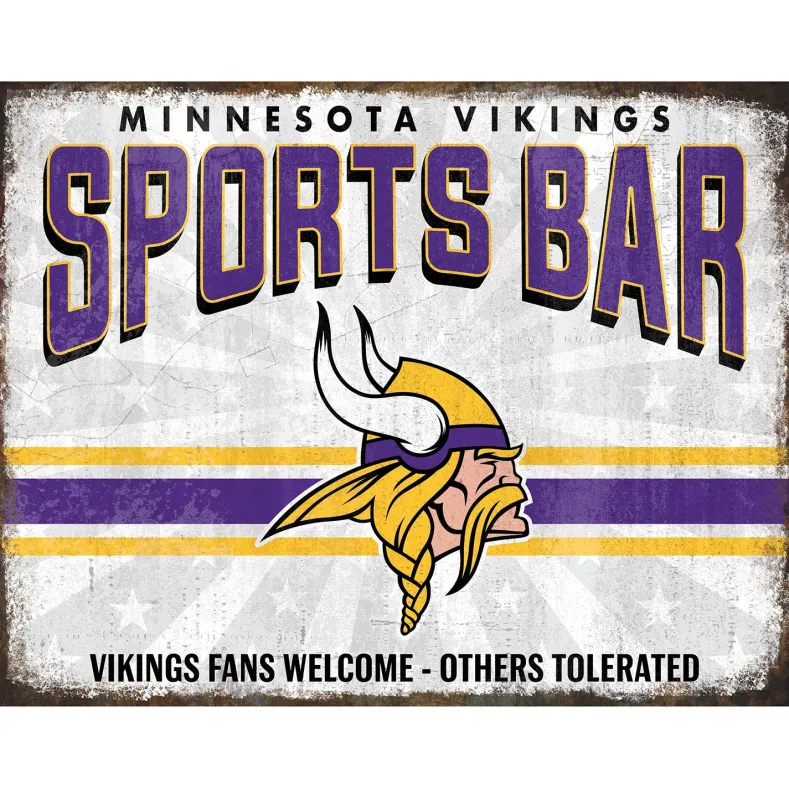 NFL Sports Bar Metal Sign
