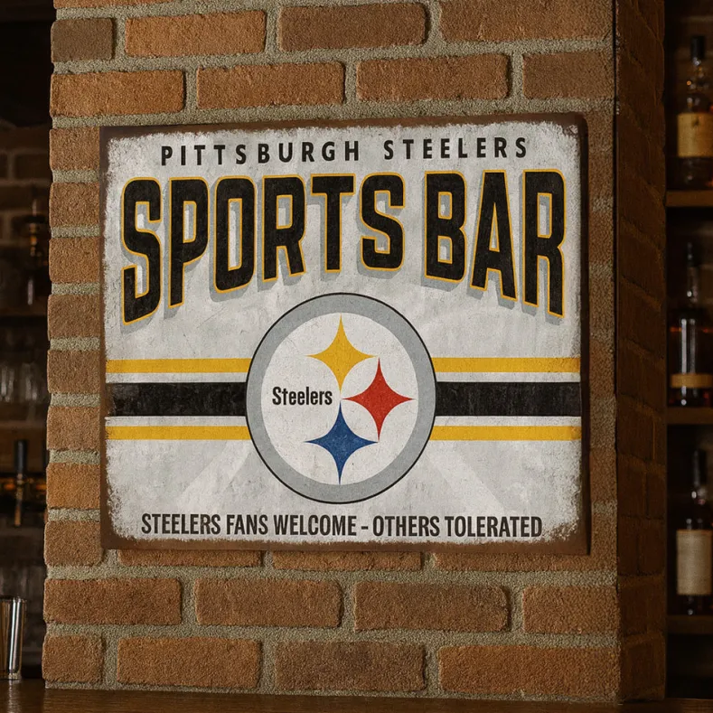 NFL Sports Bar Metal Sign