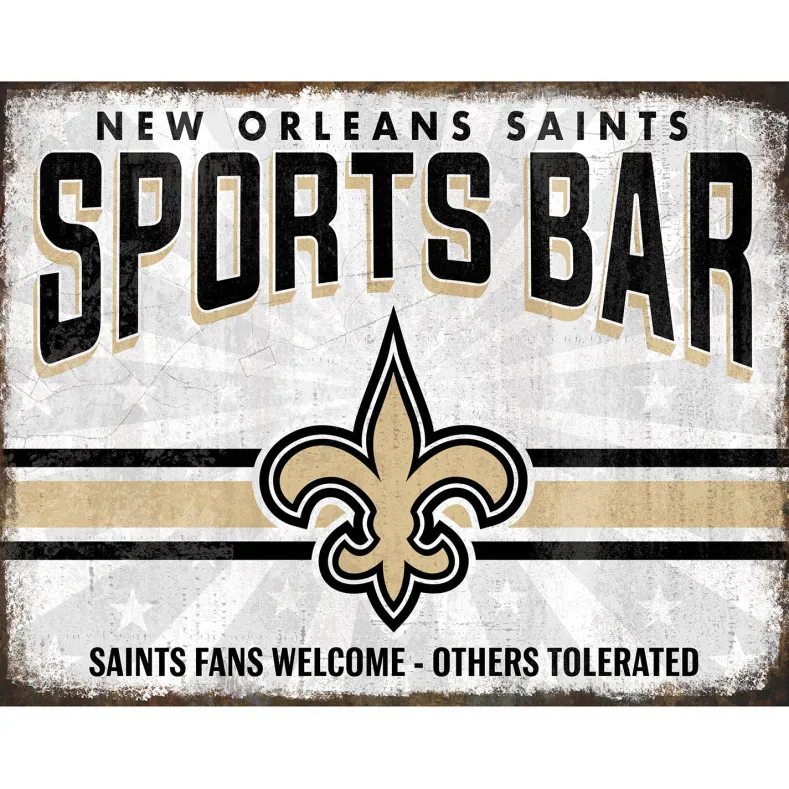 NFL Sports Bar Metal Sign