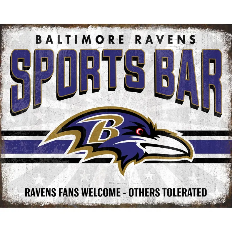NFL Sports Bar Metal Sign
