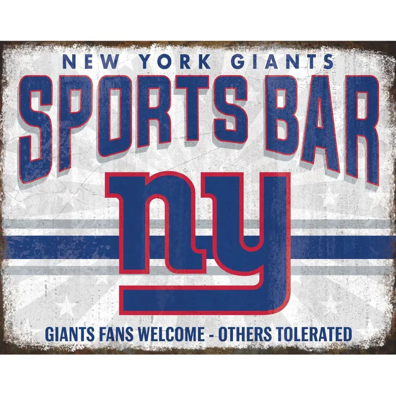 NFL Sports Bar Metal Sign