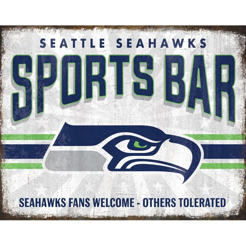 NFL Sports Bar Metal Sign